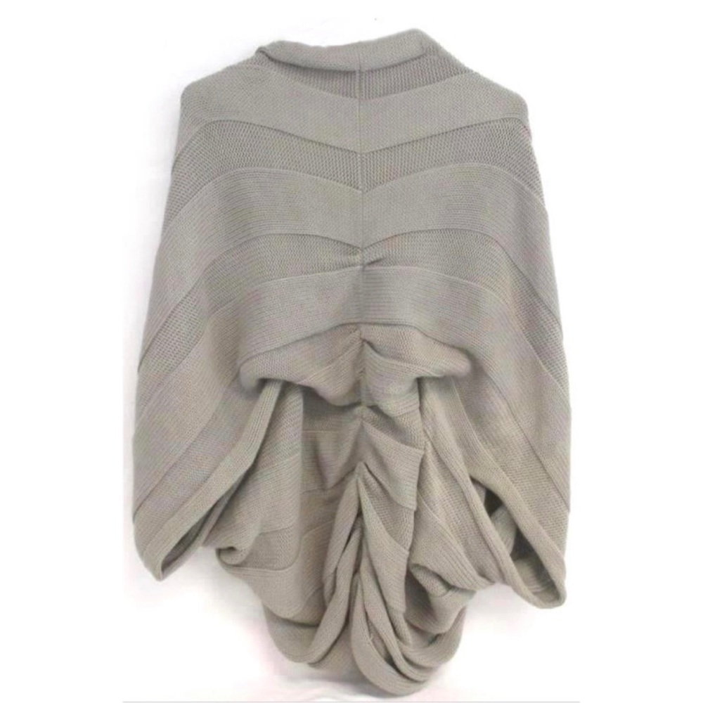🆕 NY & CO Neutral Chunky Knit Cocoon Kimono Cardi - Picture 3 of 7